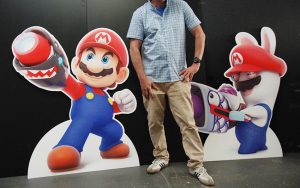 two standing formcuts of video game characters